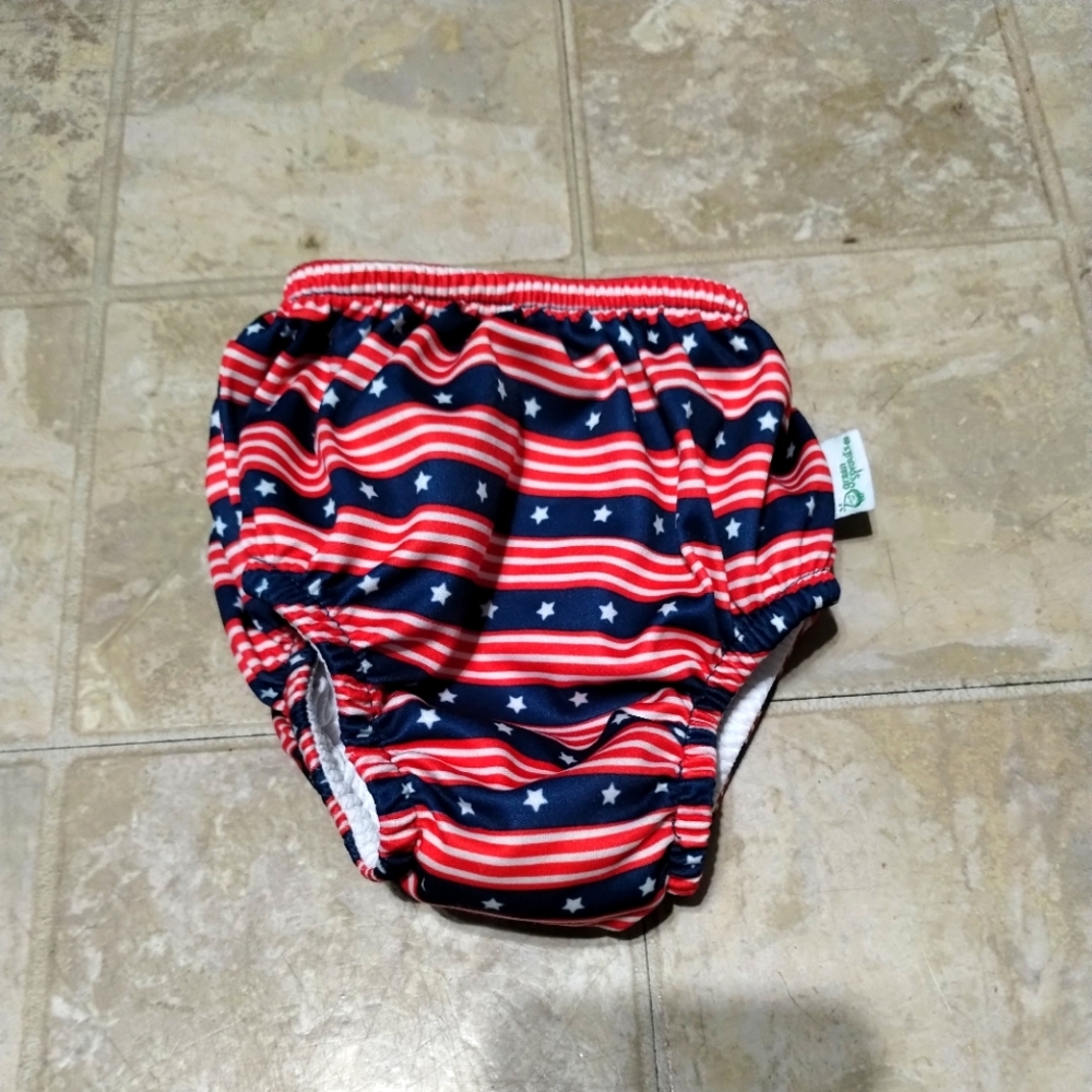 I Play by Green Sprouts 18 Months Stars and Stripes Reusable Swim Diaper - Picture 3 of 16